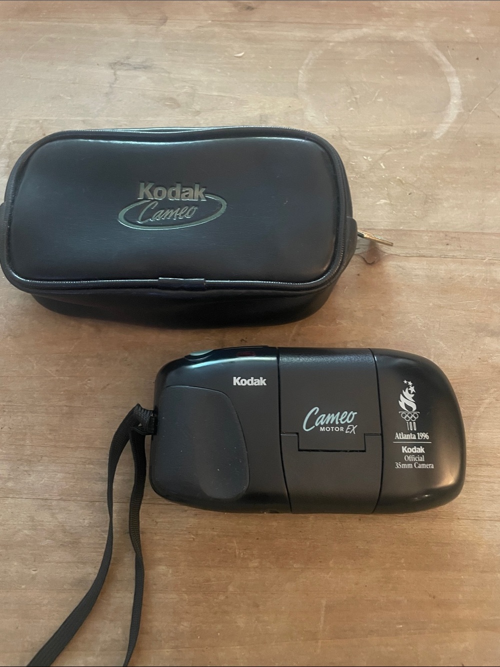 Kodak Cameo Motor EX 35mm Camera with Black Zip Case Atlanta Olympics 1996